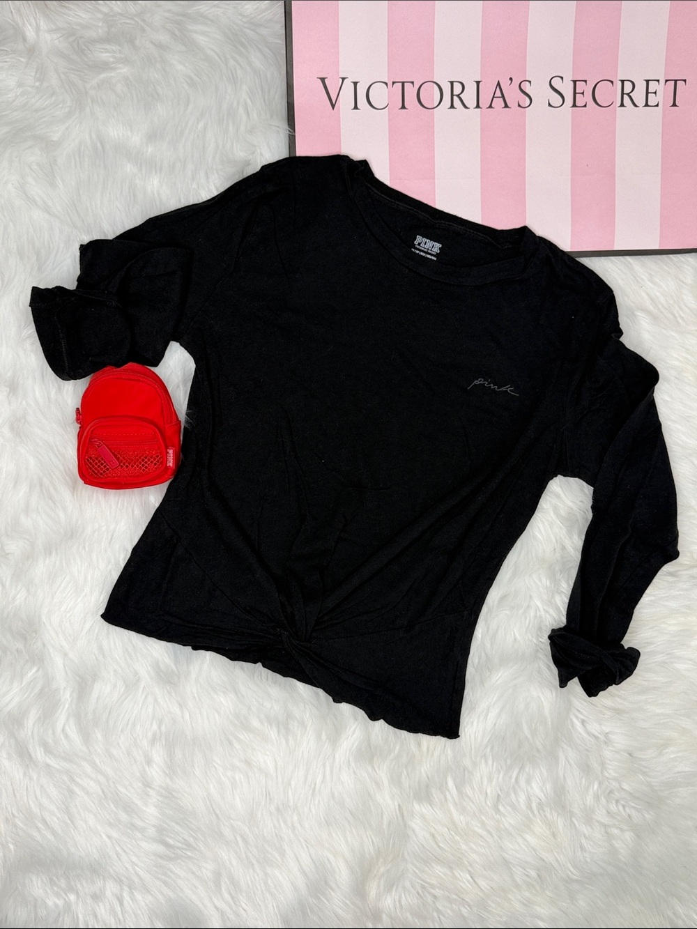 PINK Twist Knot Tee size Extra Small XS